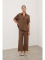 Over size short shirt cioccolate