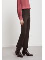 Viscose cropped trousers brown
