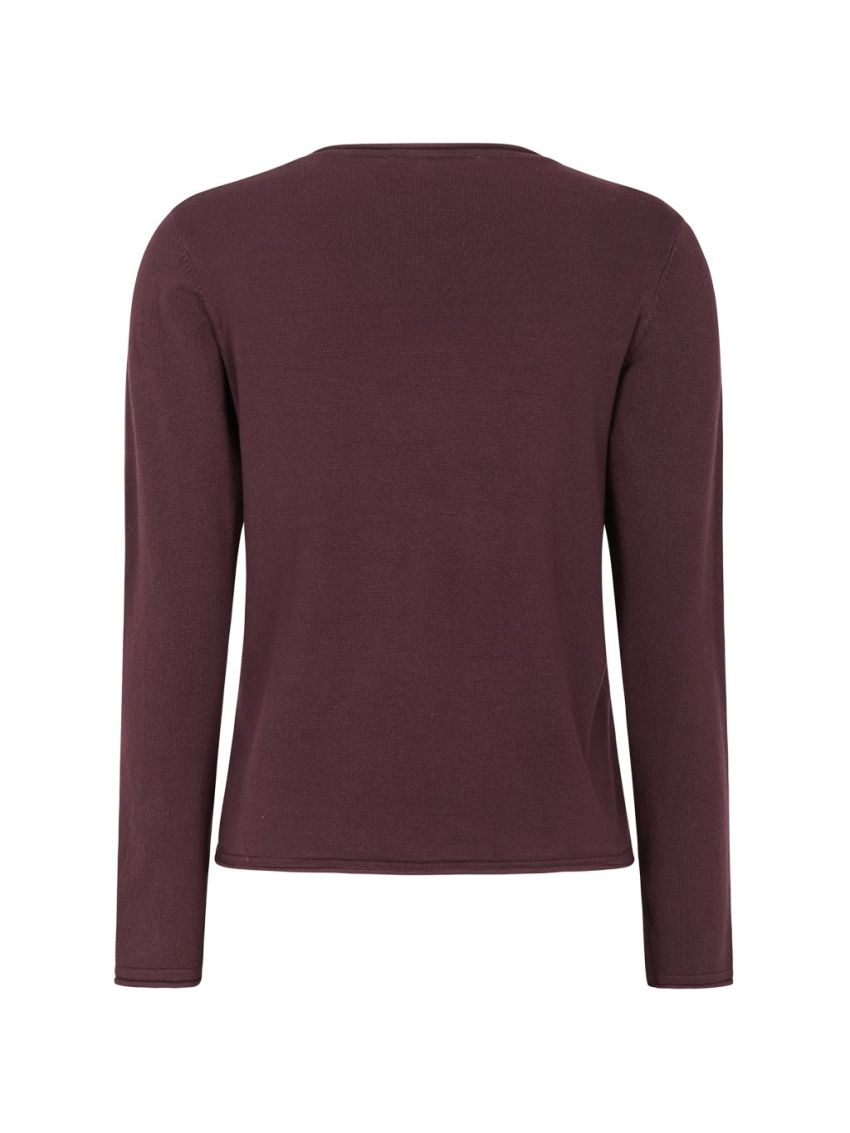 SRMaria O-neck rolledge knit vinyard