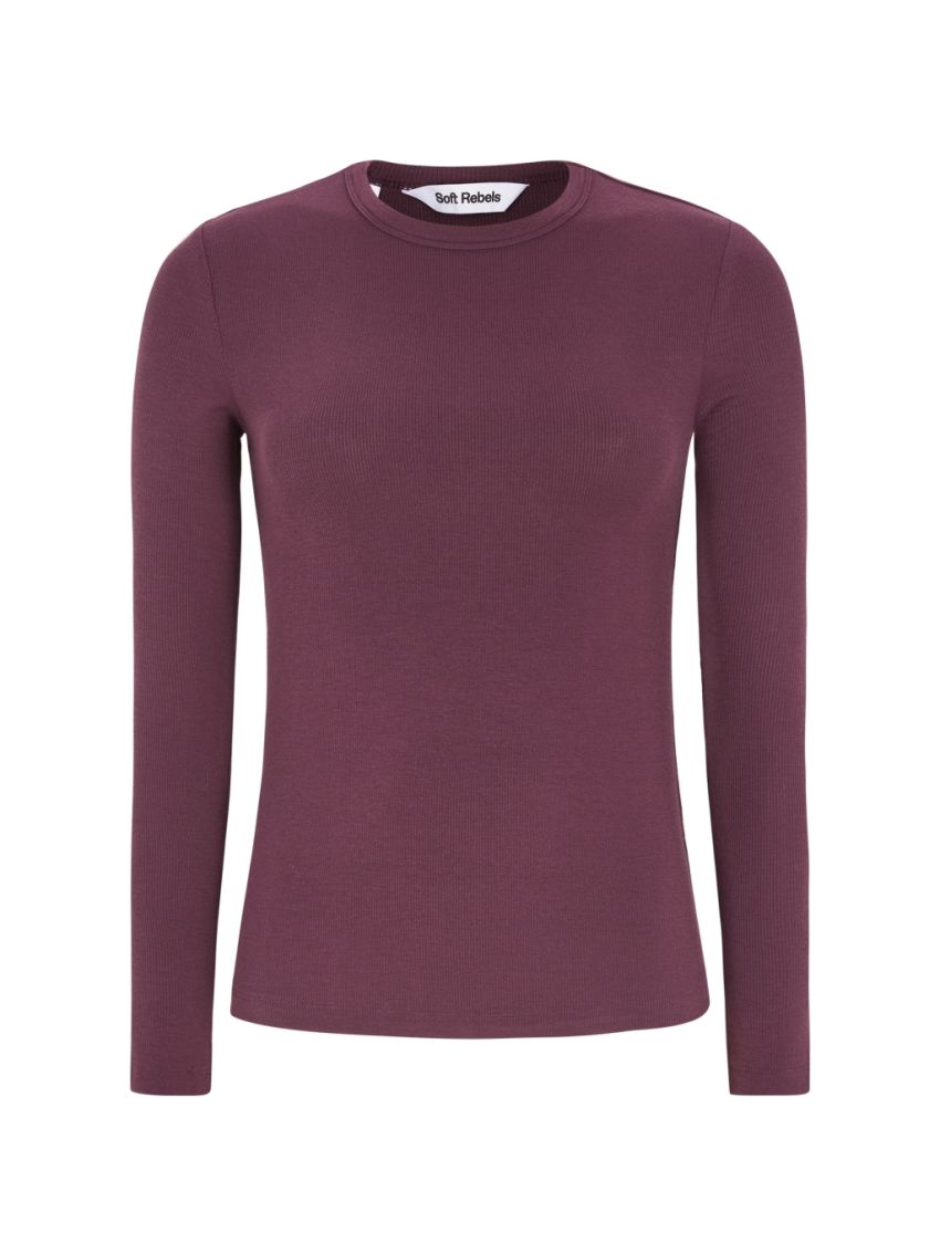 SRFenja O-neck Top Vinröd