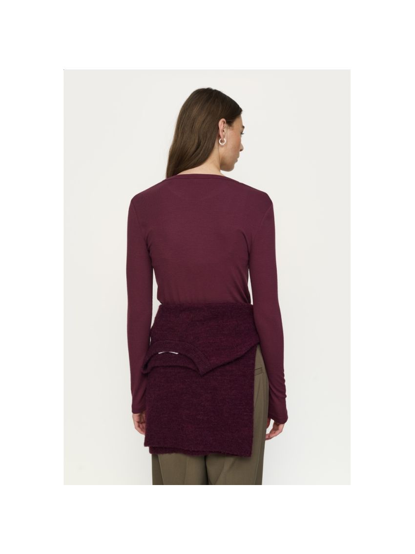 SRFenja O-neck Top Vinröd