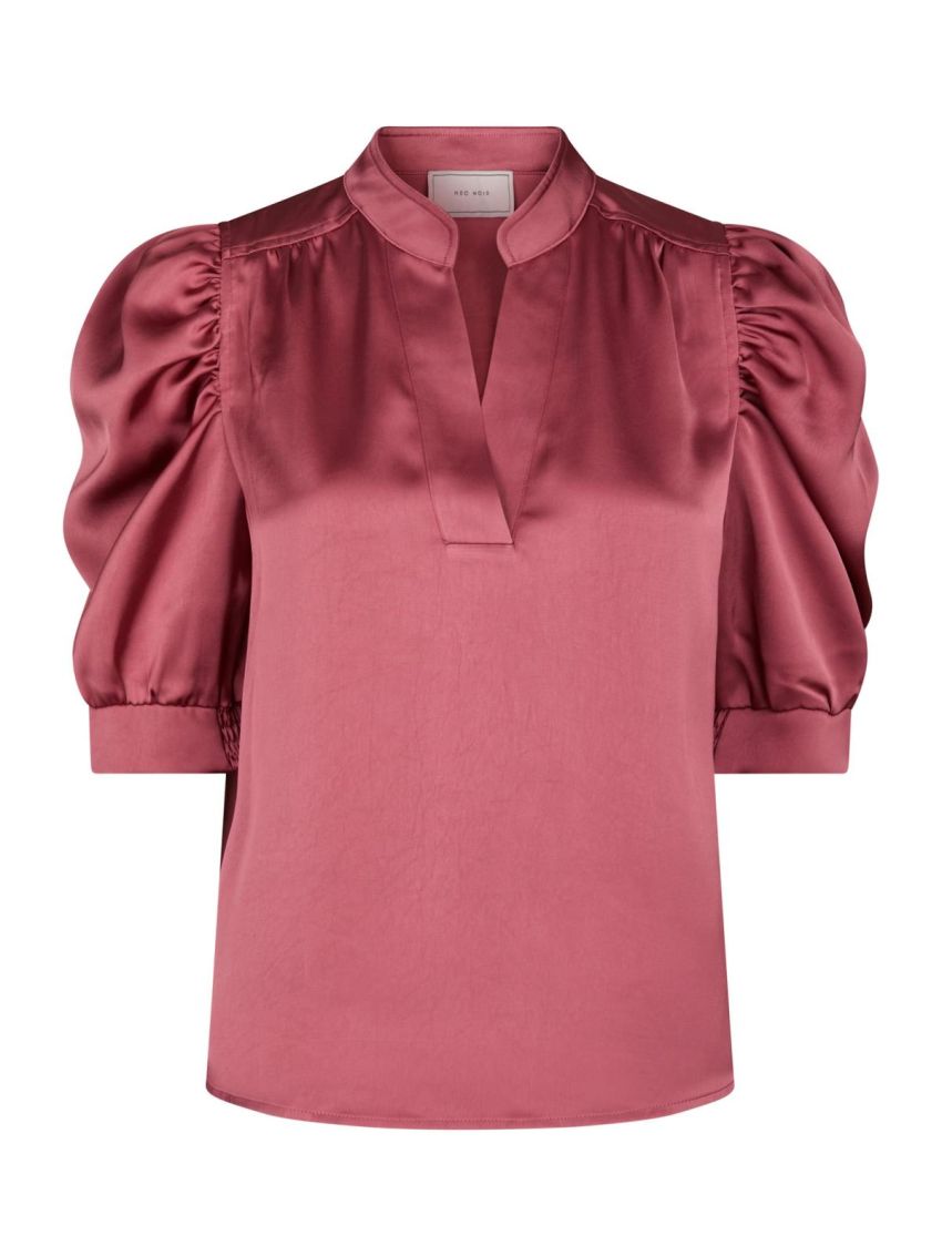 Roella Heavy Sateen Blouse Cherry pink