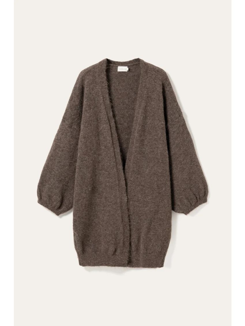 N-MARICELA KNIT CARDIGAN timber Brown Melange