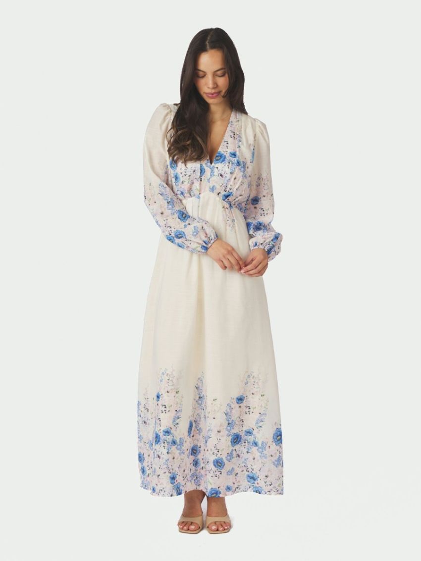 Sifi Flower Print Dress Blue