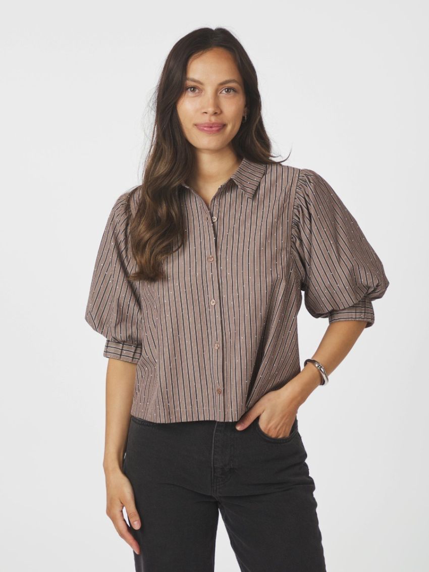 Etta soft Stipe Stone Shirt 