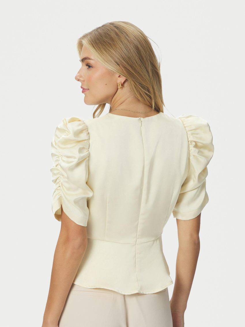 Benua Heavy Sateen Blouse Light Yellow