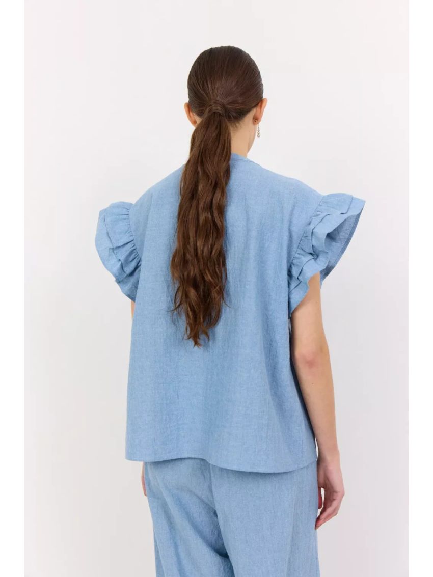 LR-Lennon 2 Top Blue Cotton