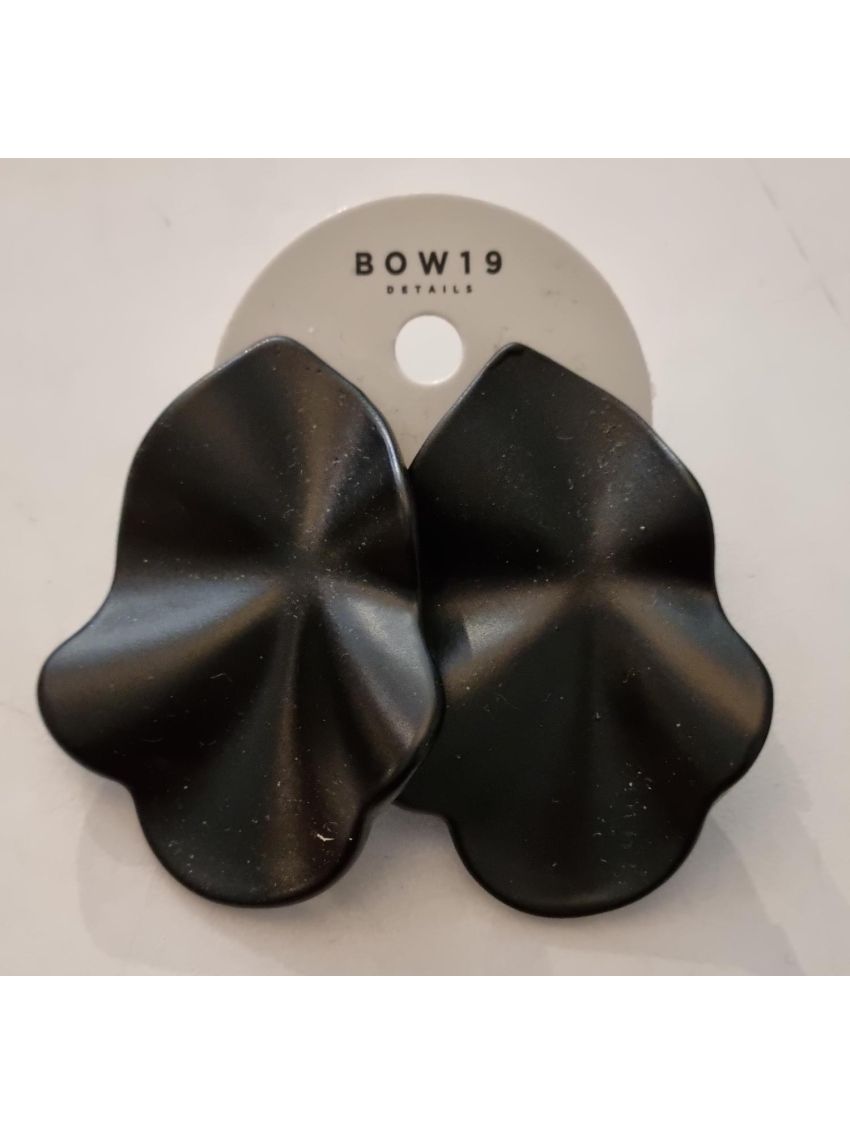 Lip Earrings Pearl Black