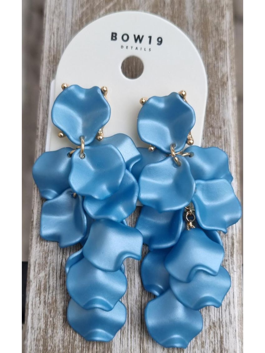 Leaf Errings Mini Denim Blue