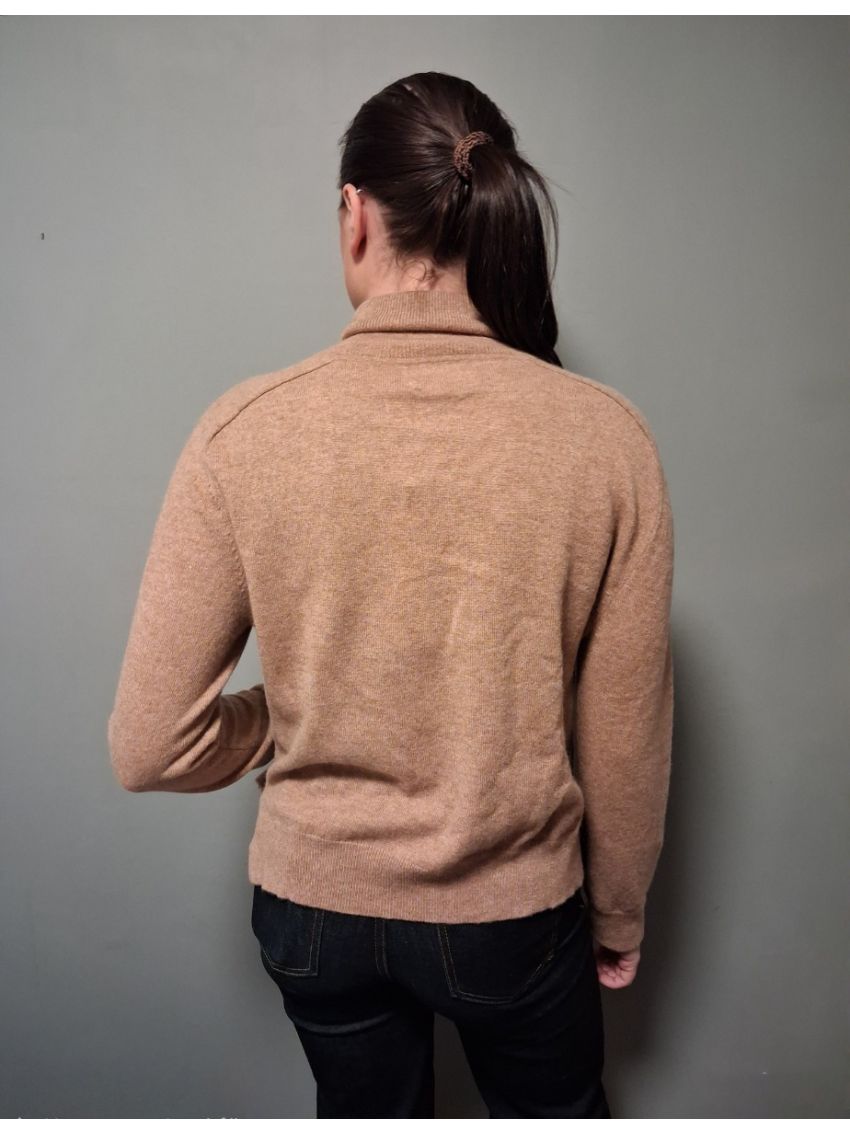Pull Col Camel Chine