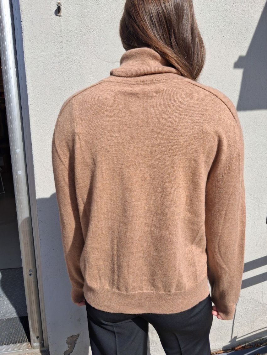 Pull Col Camel Chine