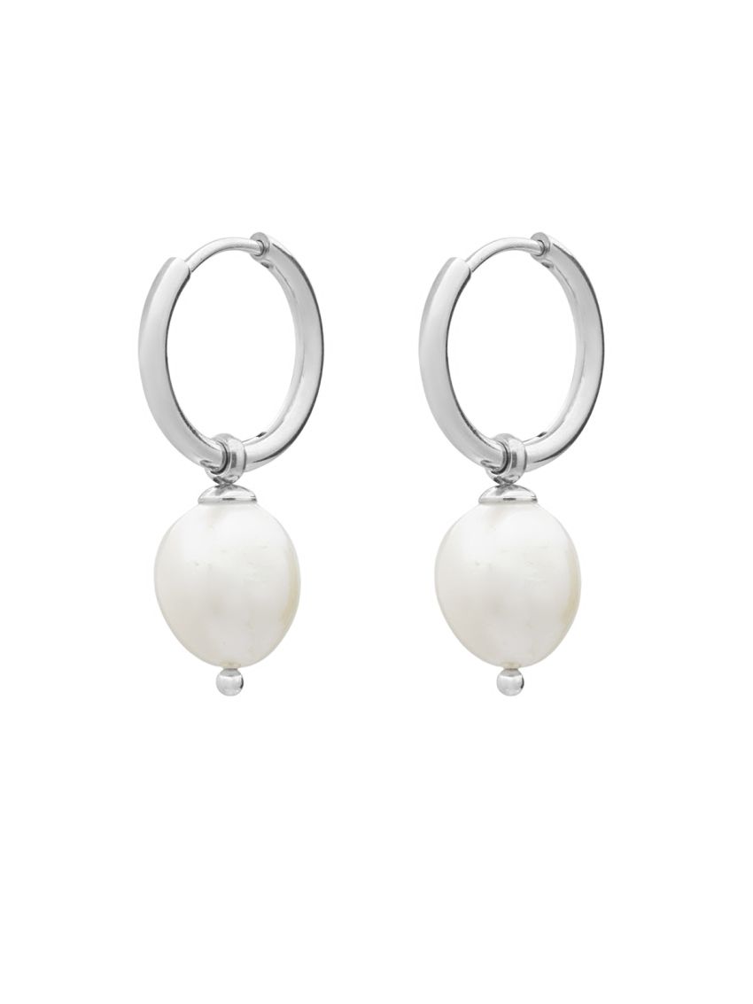 Pearl Hoop silver Silver