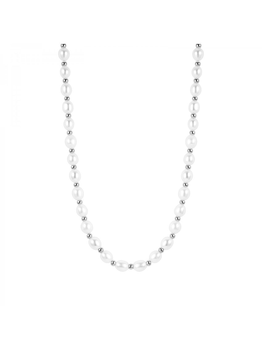 Pearl Collier Necklace silver  Silver
