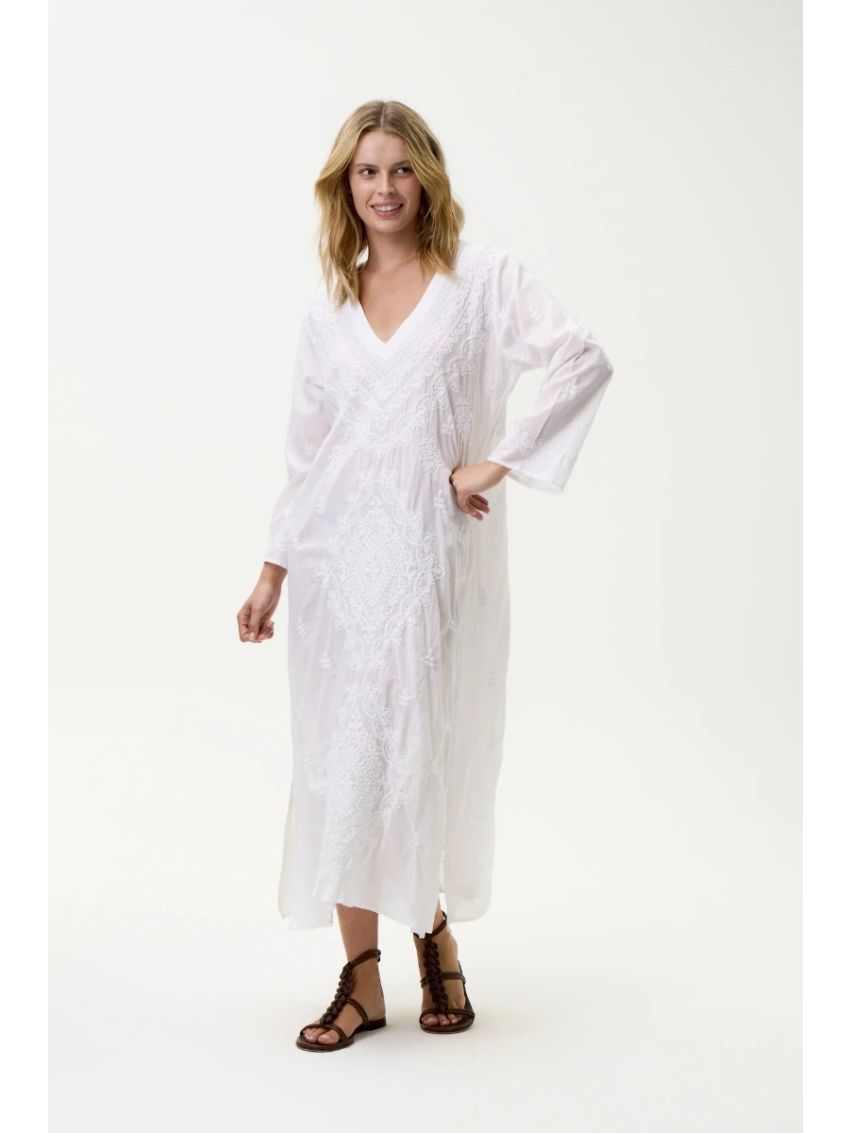 Embroidery Long Goa White