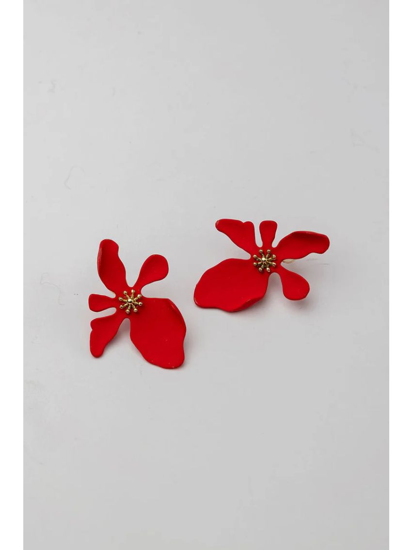 Flower red Earrings
