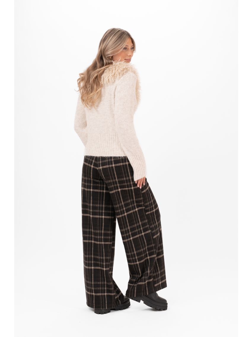 CATRIONA PANTS BLACK/BROWN/SAND