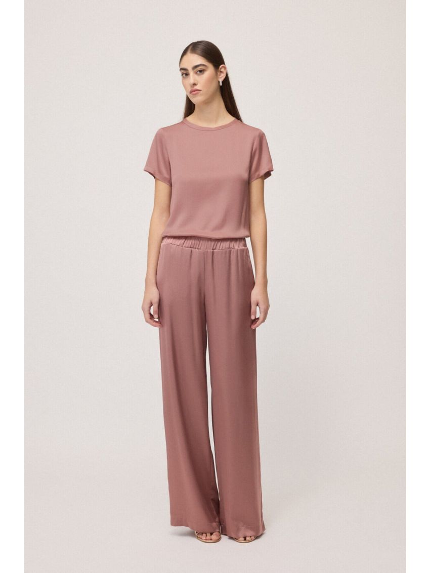 Viscose satin T-shirt