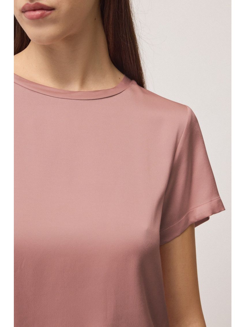 Viscose satin T-shirt