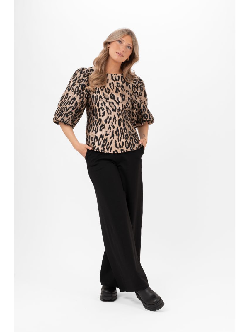 GWYNETH BLOUSE ANTIQUE GOLD/BLACK