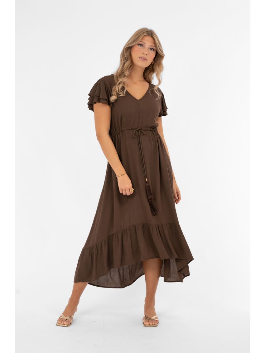 Jane Dress Coffee Brown