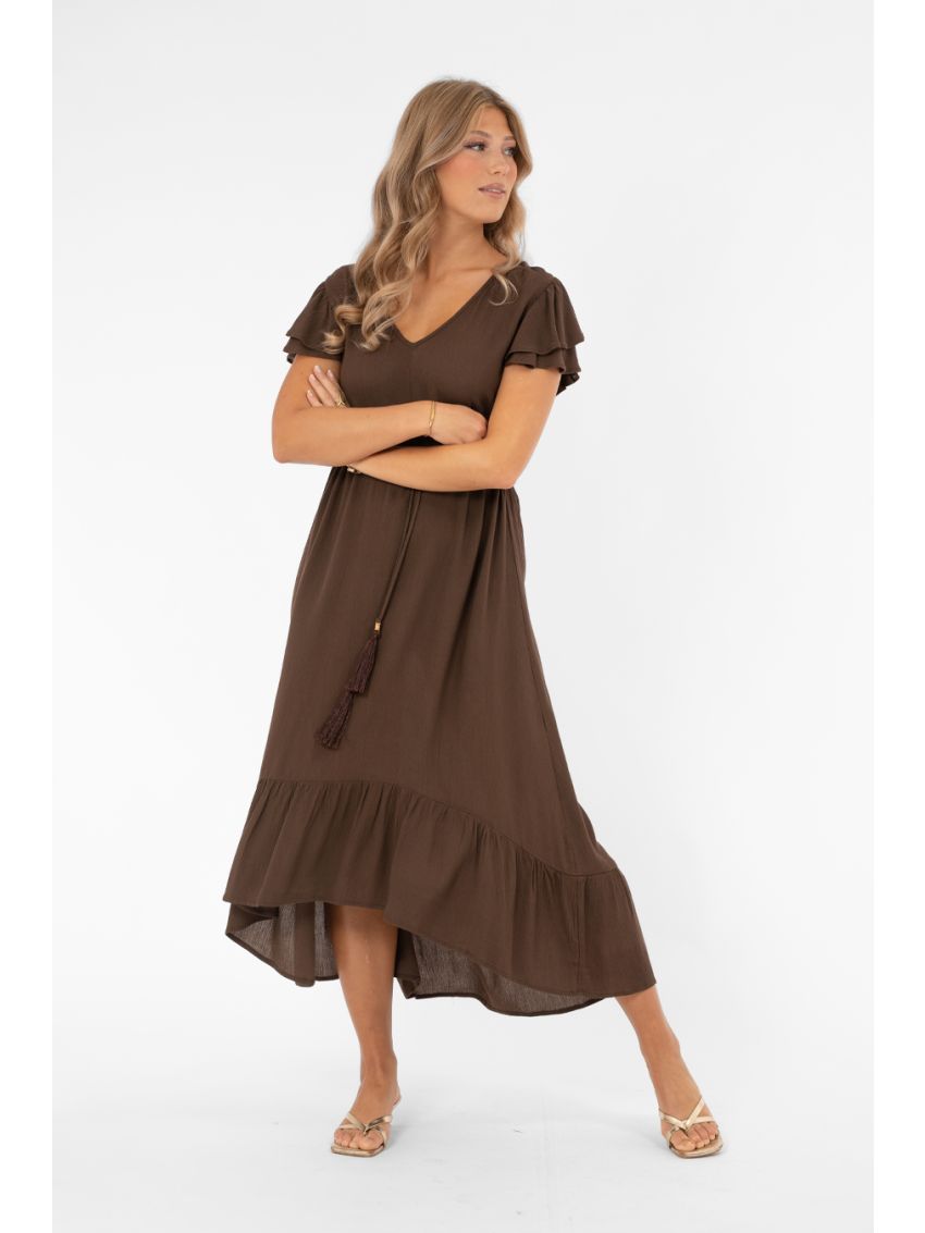 Jane Dress Coffee Brown