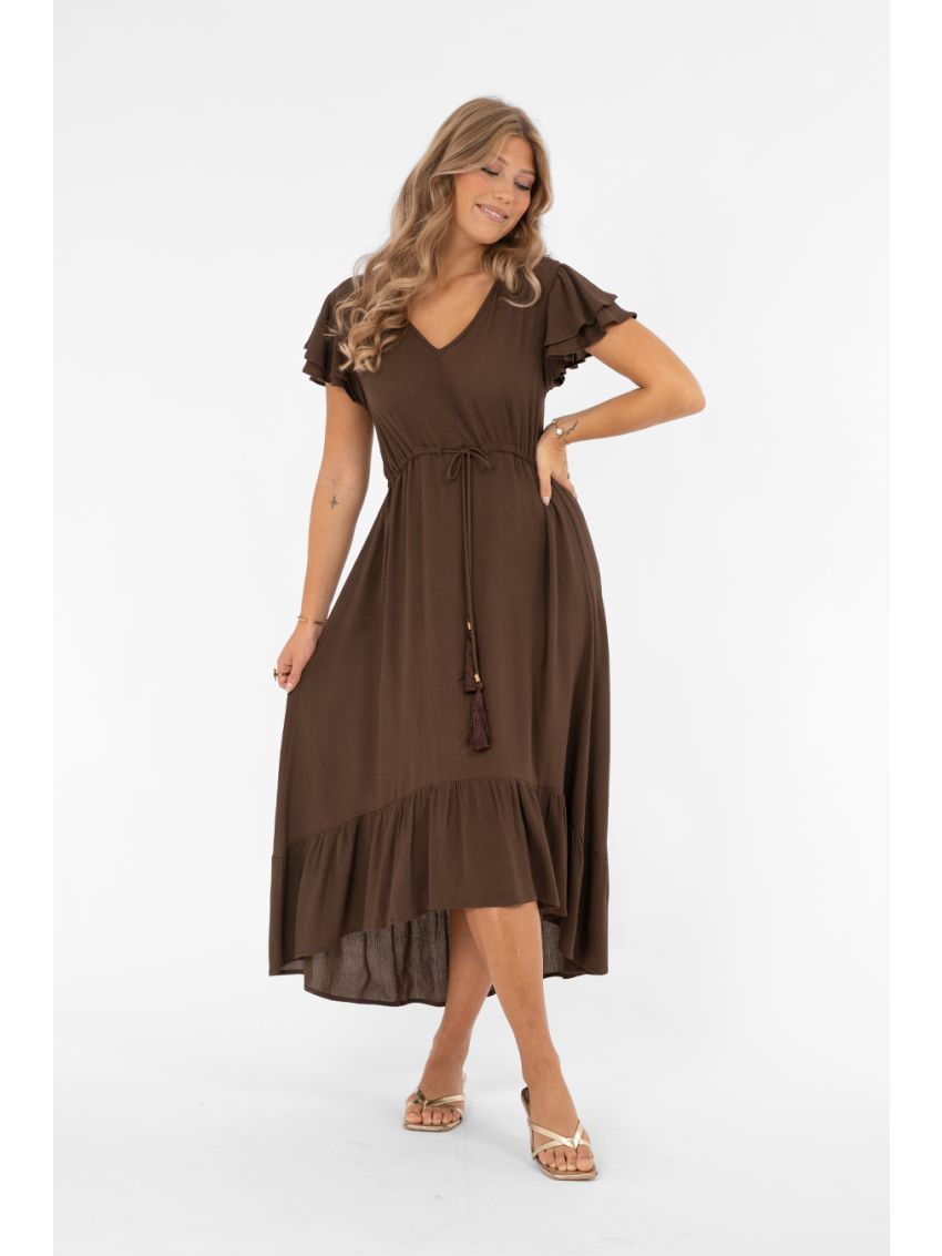 Jane Dress Coffee Brown