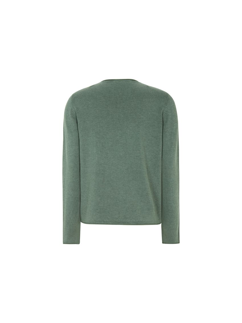 SRMaria O-neck rolledge knit balsam green