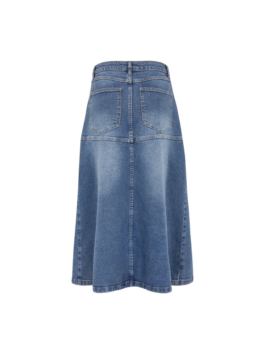 SRWilla Midi Skirt Denim True Blue