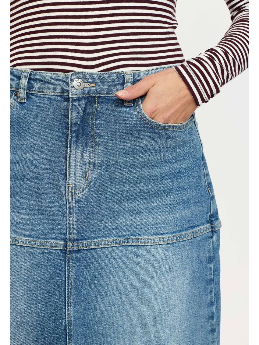 SRWilla Midi Skirt Denim True Blue