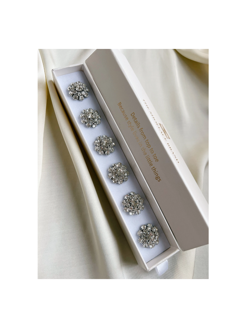 Olivia- Crystal Cluster Silver Silver