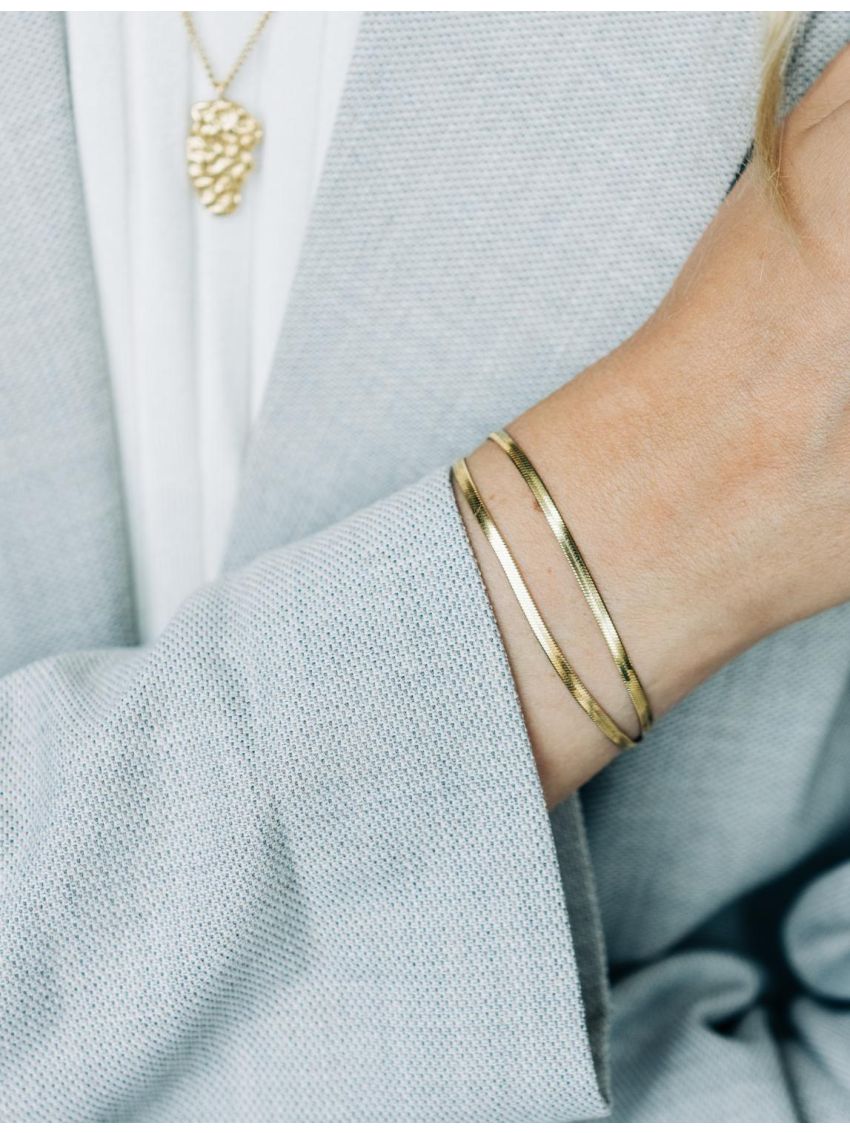 Angeline layer bracelet, gold