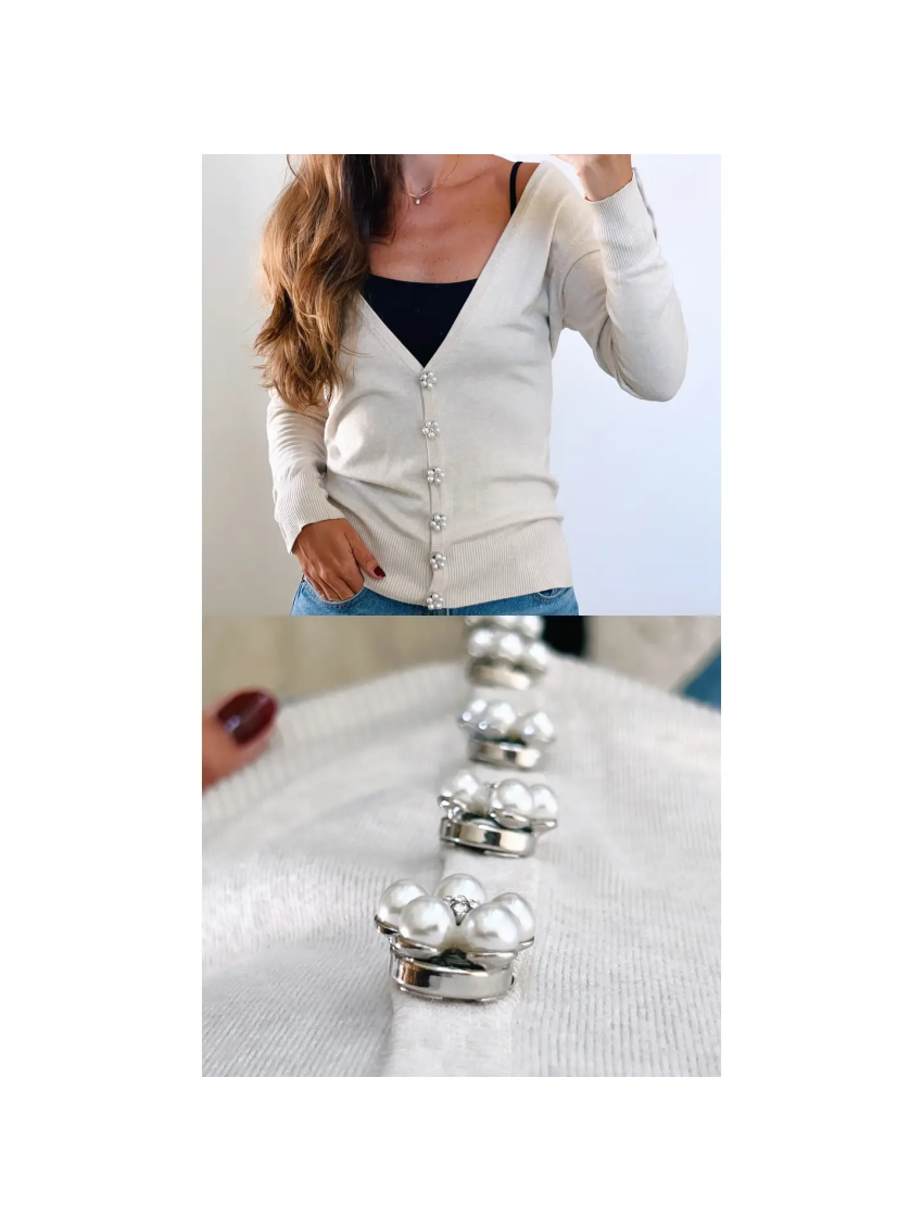 Rosi- Pearl Flower Silver