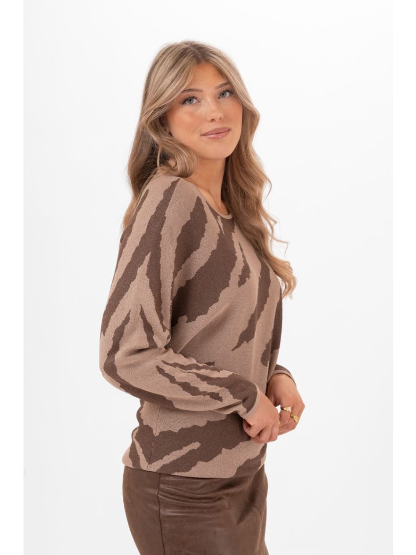 Eleanor Sweater Deep Brown/Taupe