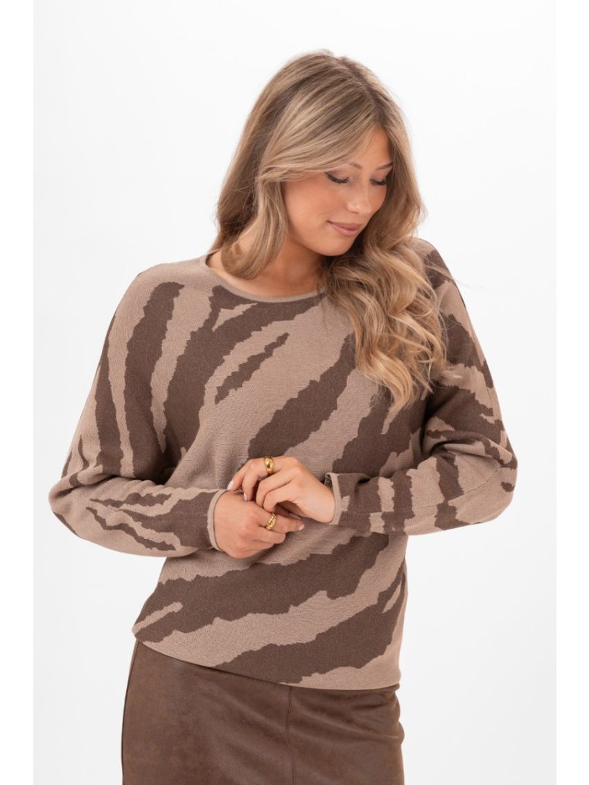 Eleanor Sweater Deep Brown/Taupe