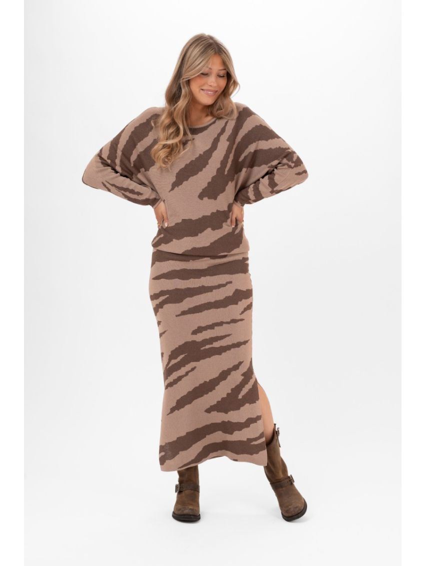 Eleanor Sweater Deep Brown/Taupe