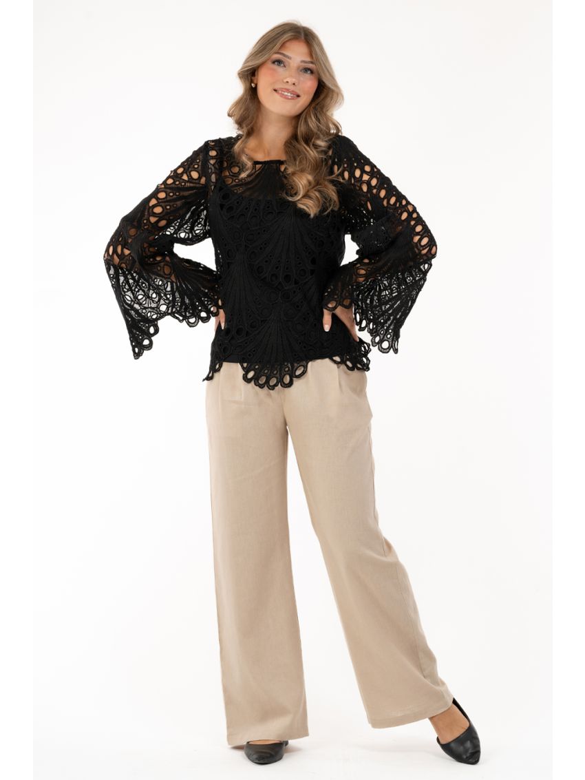 Esme Lance Blouse Black