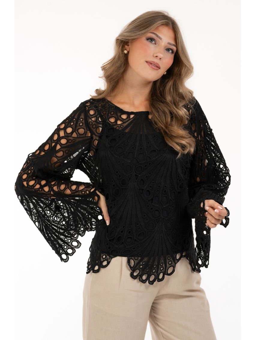 Esme Lance Blouse Black
