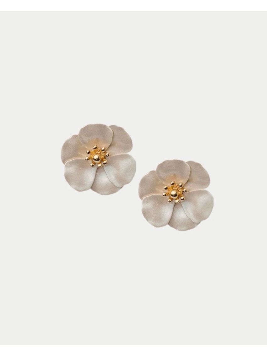 Flower Small Clip on Ettings  Beige