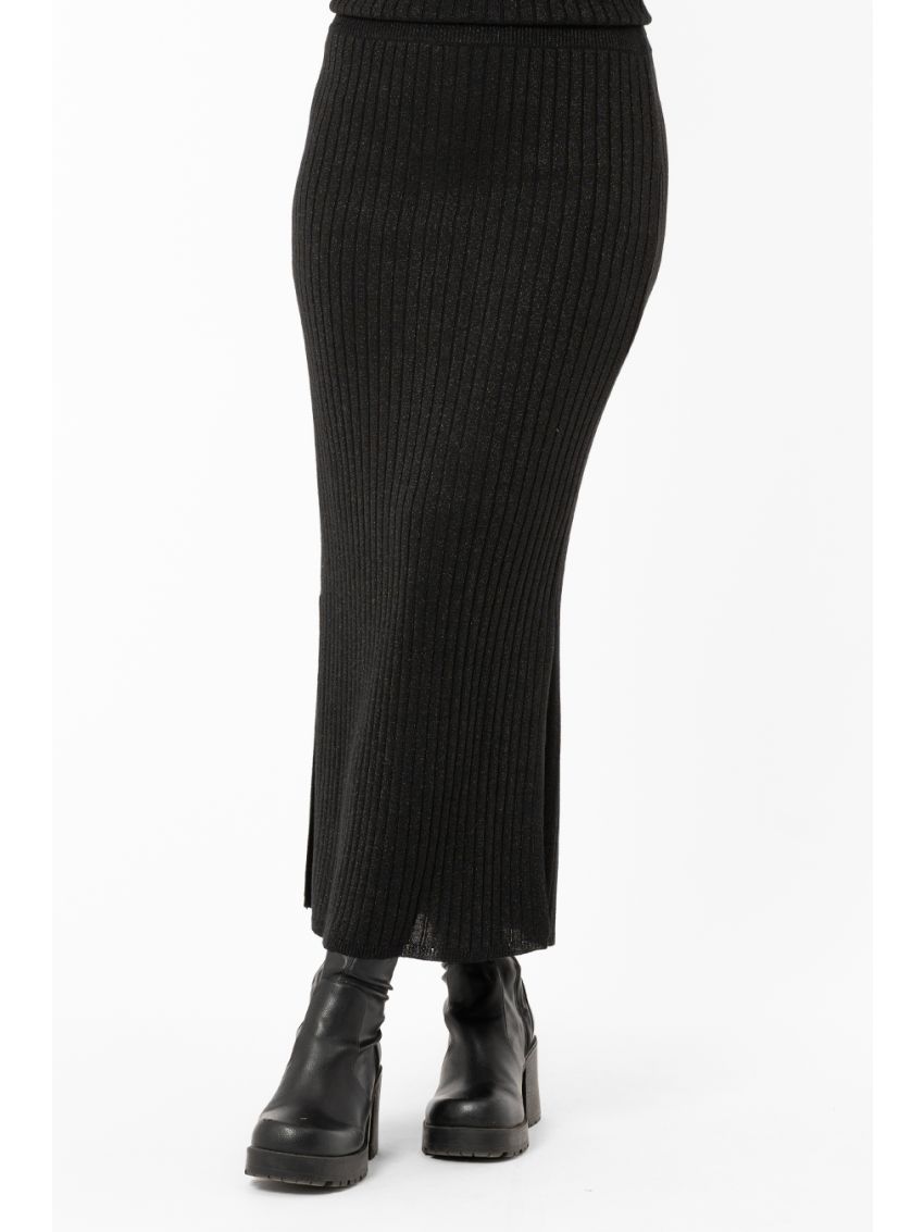 Frances Knit Skirt Black