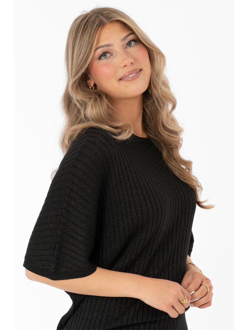 Frances Knit Top Black