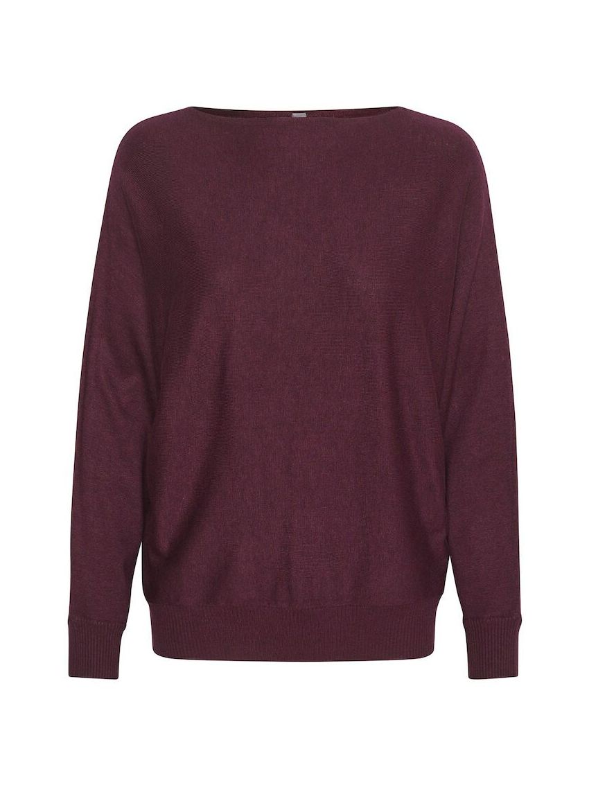 CUannemarie Batwing Jumper Vinröd