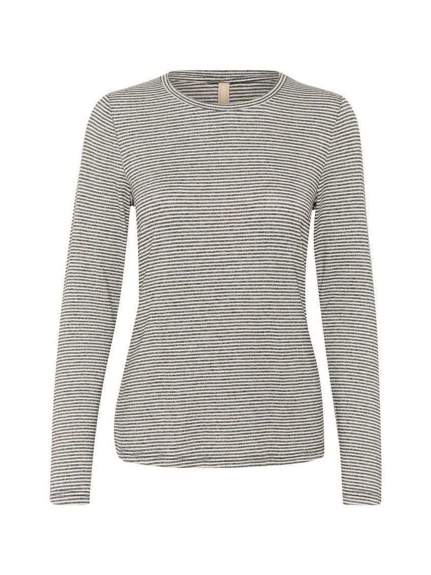 CUalexandra Jersey LS Tshirt Black/Whitecap