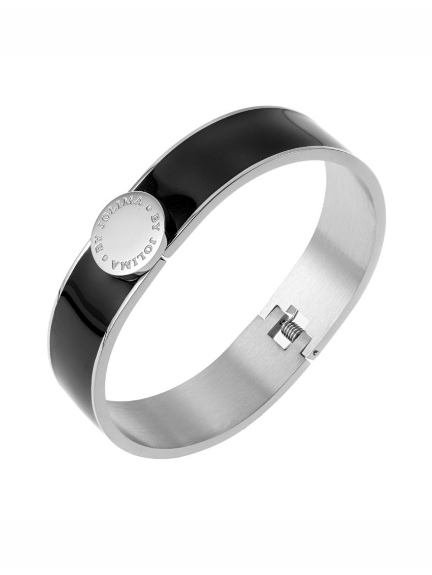 Barcelona bangle, black silver