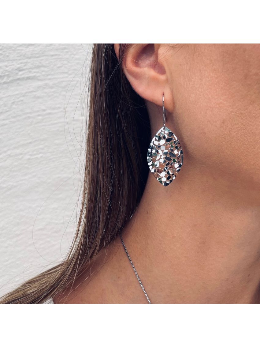LEAF SMALL EARRING SILVER