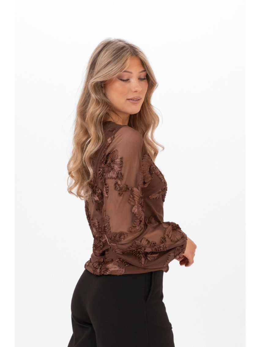 Maeve Blouse Chocolate Brown