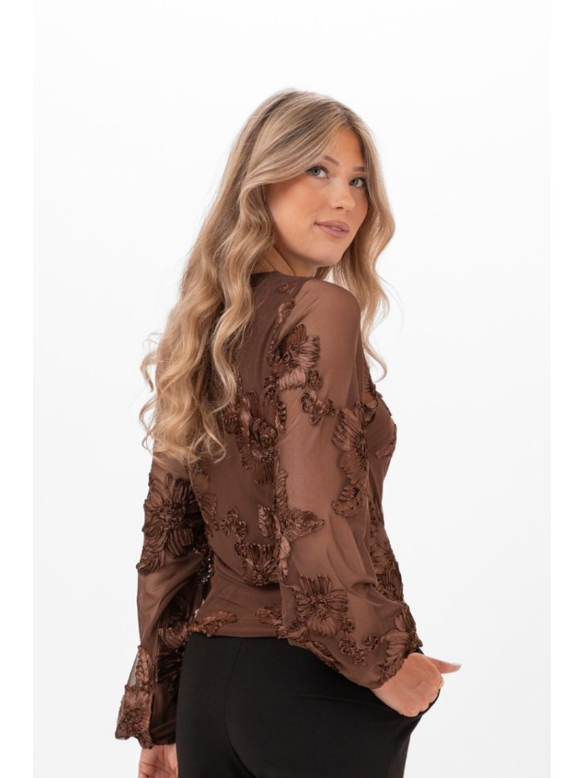 Maeve Blouse Chocolate Brown