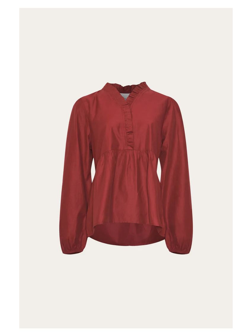 MATTI BLOUSE DUSTY MAHOGANY