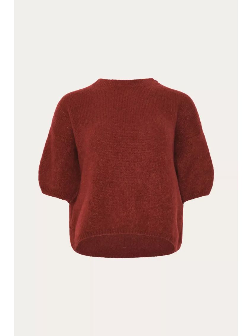 MIMI KNIT JUMPER DUSTY MAHOGANY