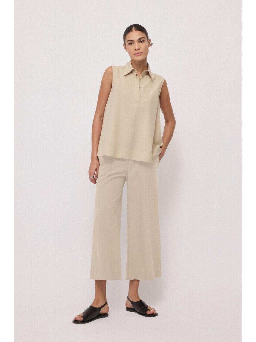 CroppedPoplin Trousers Corda