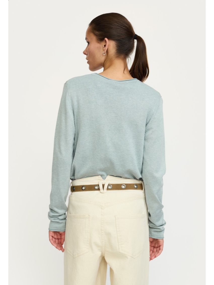 SSMaria O-Neck Roll Edge